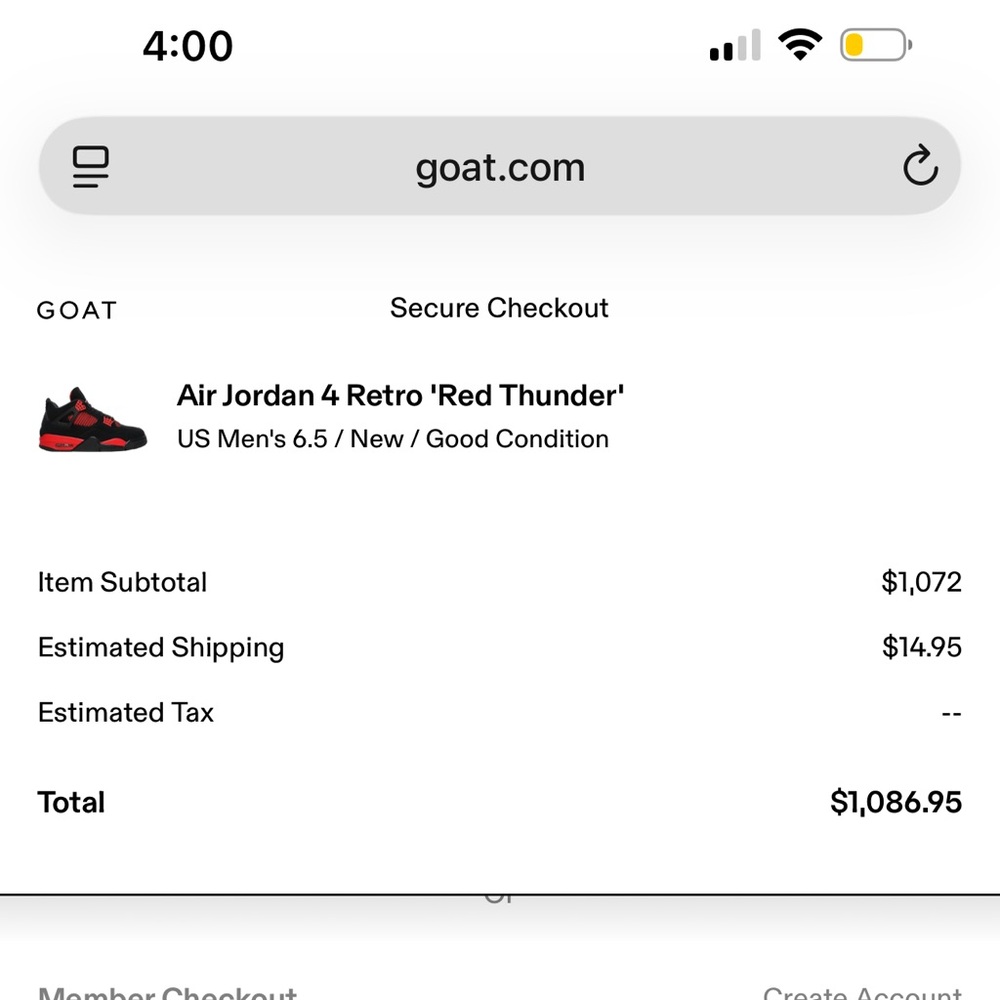 Air Jordan 4 Retro 'Red Thunder' Sneakers